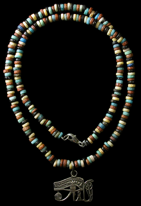 udjat quot;Eye of Horusquot; with eye of horus necklace. udjat quot;Eye of Horusquot; with