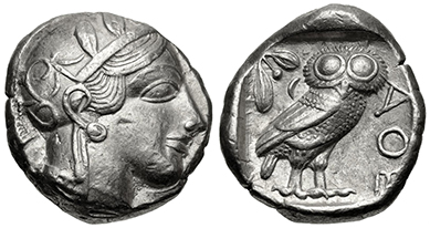 Greece 1€ Year 2007 Athenian Tetradrachm OWL Symbol of Wisdom & Luck Greek coin. 