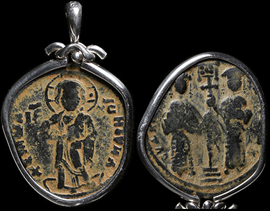 ROMAN EMPIRE DENARIUS CARACALLA (AS CAESAR) PENDANT JEWELRY