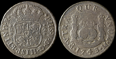 Quality Authentic Pirate Treasure Perfect Gift! 1727 Spanish Silver 1 Reales Coin In Glass Case