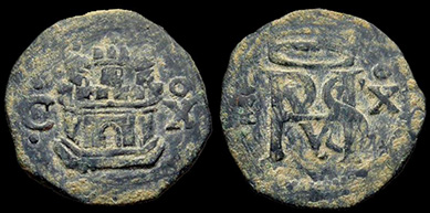 spanish coin colonial cob Medieval pirate treasure 1598-1621 Phillip III 1 m