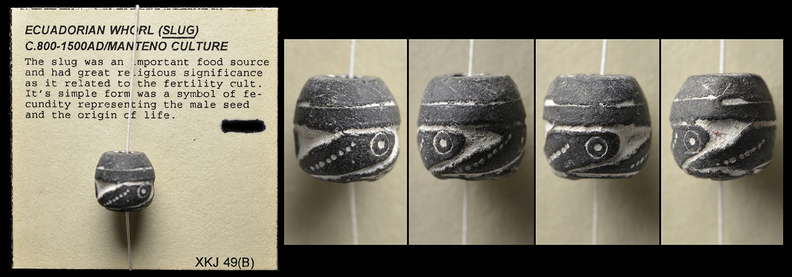 Sold at Auction: Ecuadorean Manteno Pottery Stamps w/ Zoomorphs (3)